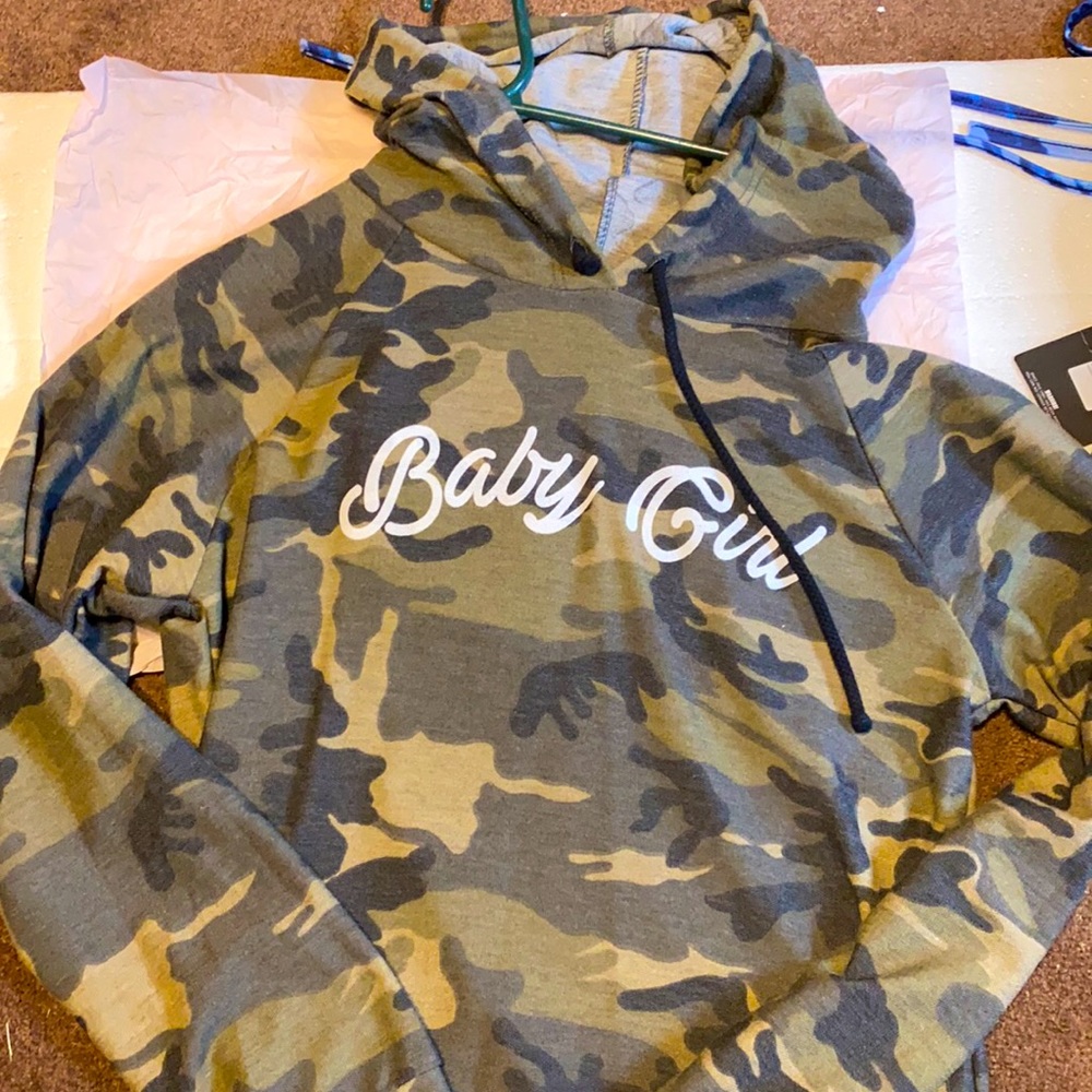 Fashion Nova Camo Cropped Hoodie